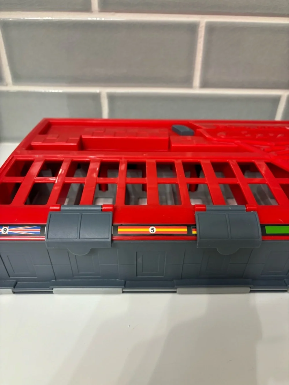 Disney Cars Red Carrying Case with Gray Handle